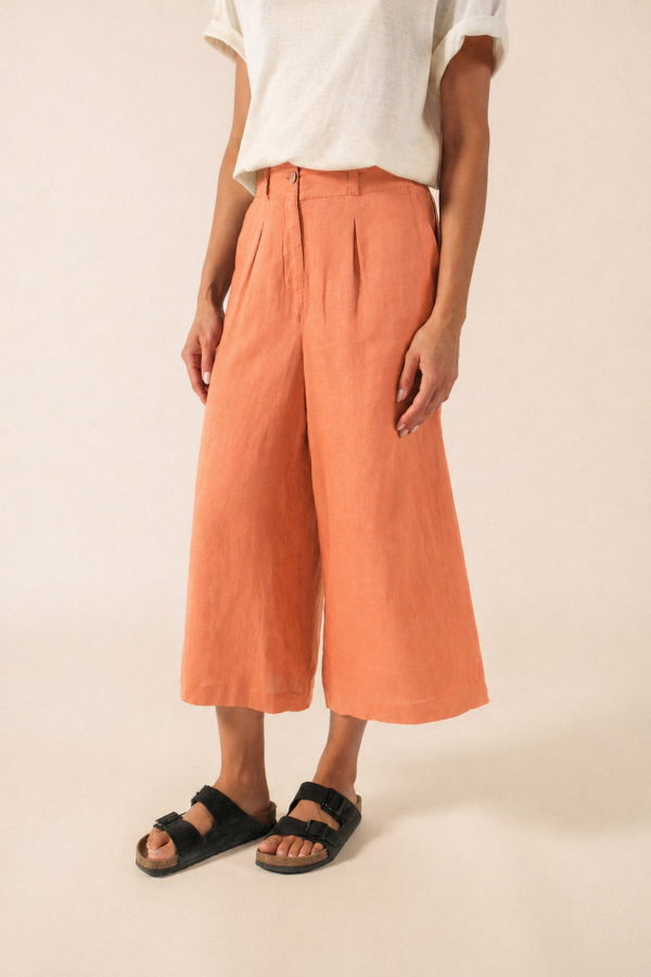 Saint James USA Chloe Linen Wide-Leg Pants