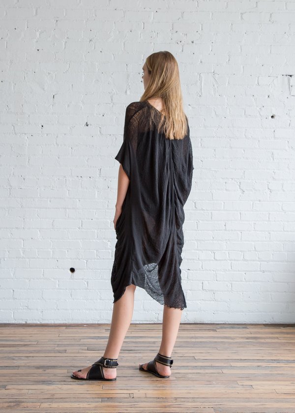 Raquel Allegra Signature Jersey Butterfly Shred Dress Solid