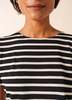 Saint James Etrille II Nautical Striped Tee - Black/Ecru - Thumbnail 4