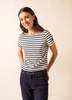 Saint James Etrille II Nautical Striped Tee - Ecru/Navy - Thumbnail 1