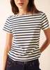 Saint James Etrille II Nautical Striped Tee - Ecru/Navy - Thumbnail 4
