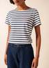 Saint James Etrille II Nautical Striped Tee - White/Navy - Thumbnail 5