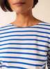 Saint James Galathee II Breton Striped Top - White/Royal Blue - Thumbnail 4