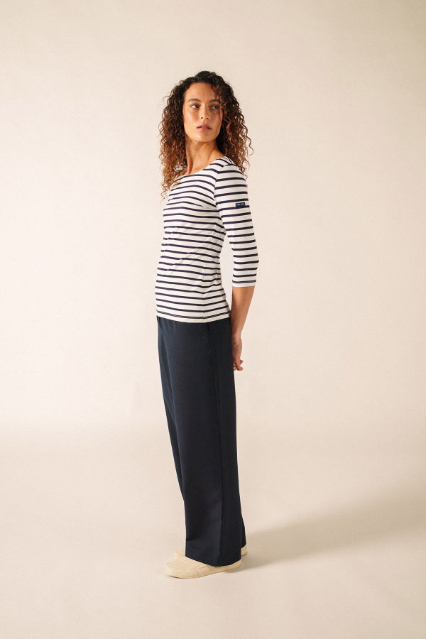 Saint James Garde-Cote III Anti-UV Top - White/Navy