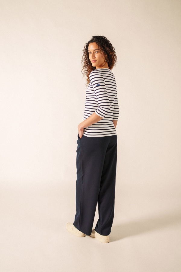 Saint James Garde-Cote III Anti-UV Top - White/Navy