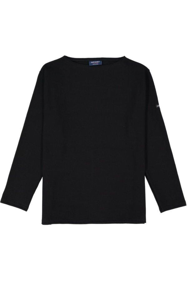 Saint James Guildo Boatneck Breton Shirt - Black