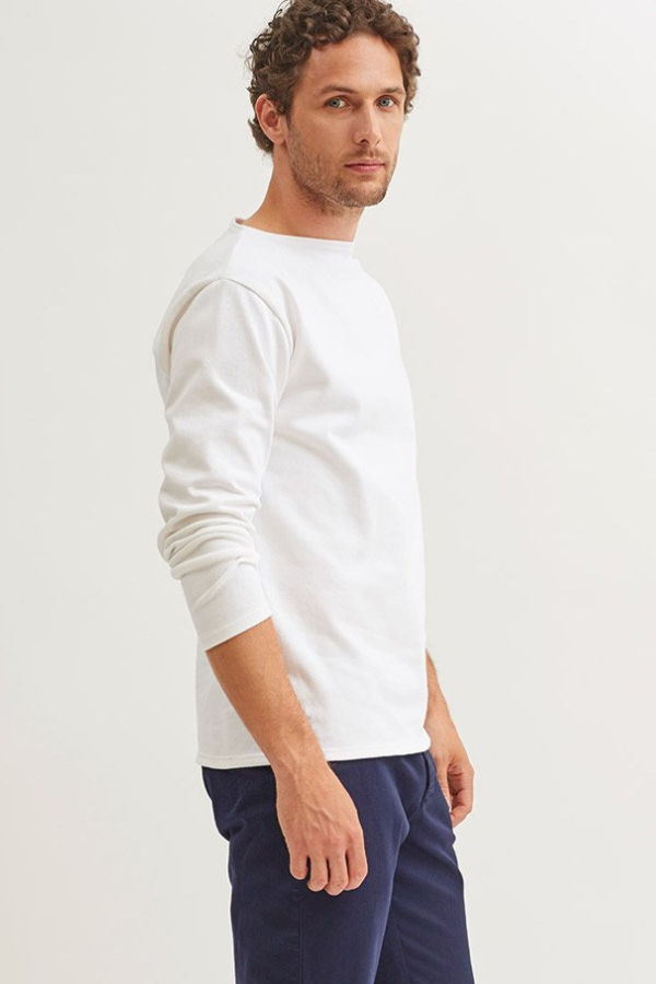 Saint James Guildo Boatneck Breton Shirt - Ecru