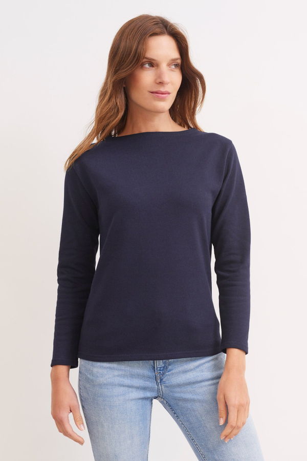 Saint James Guildo Boatneck Breton Shirt - Navy