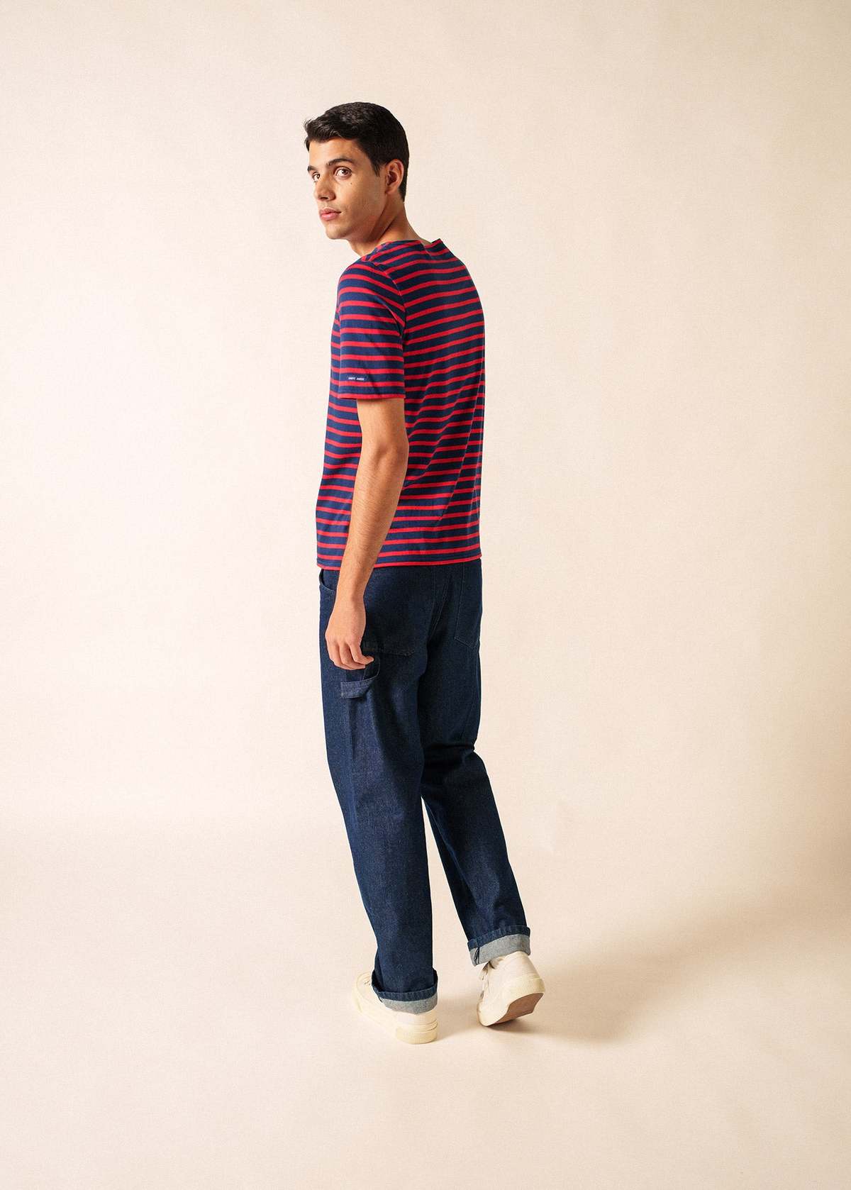 Saint James Levant Modern Breton Shirt - Navy/Red - Image 4 of 9