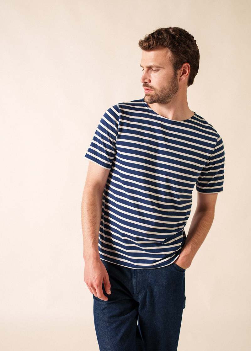 Saint James Levant Modern Breton Shirt - Navy/White