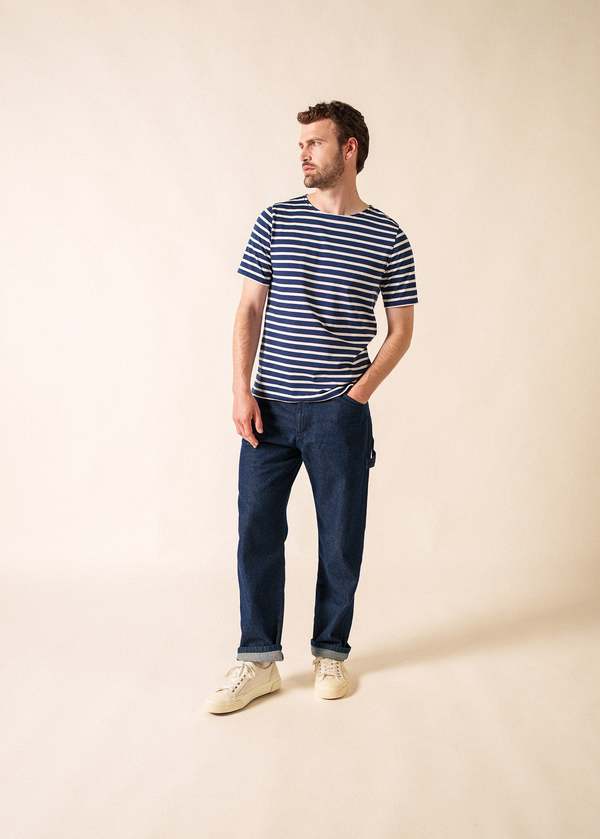 Saint James Levant Modern Breton Shirt - Navy/White