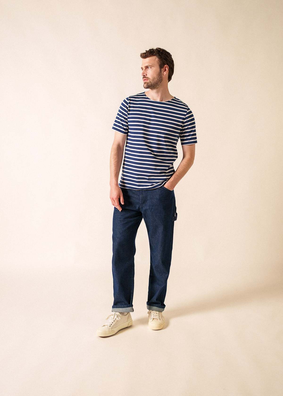 Saint James Levant Modern Breton Shirt - Navy/White - Image 5 of 10