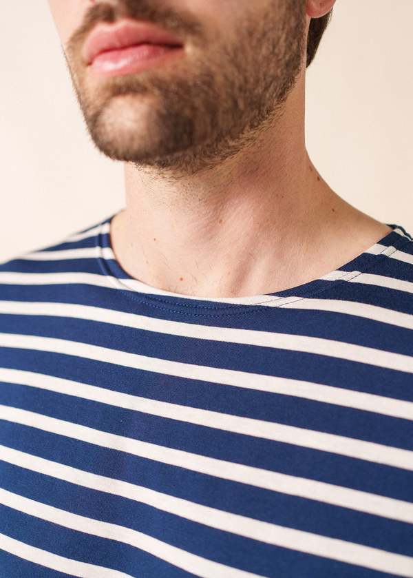 Saint James Levant Modern Breton Shirt - Navy/White