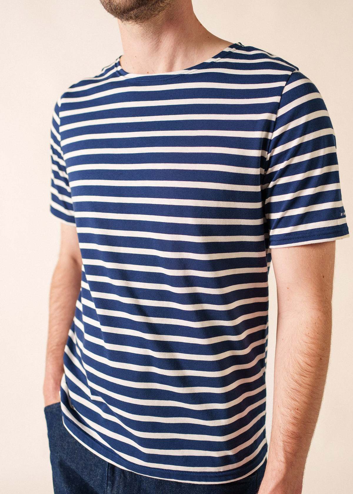 Saint James Levant Modern Breton Shirt - Navy/White - Image 7 of 10