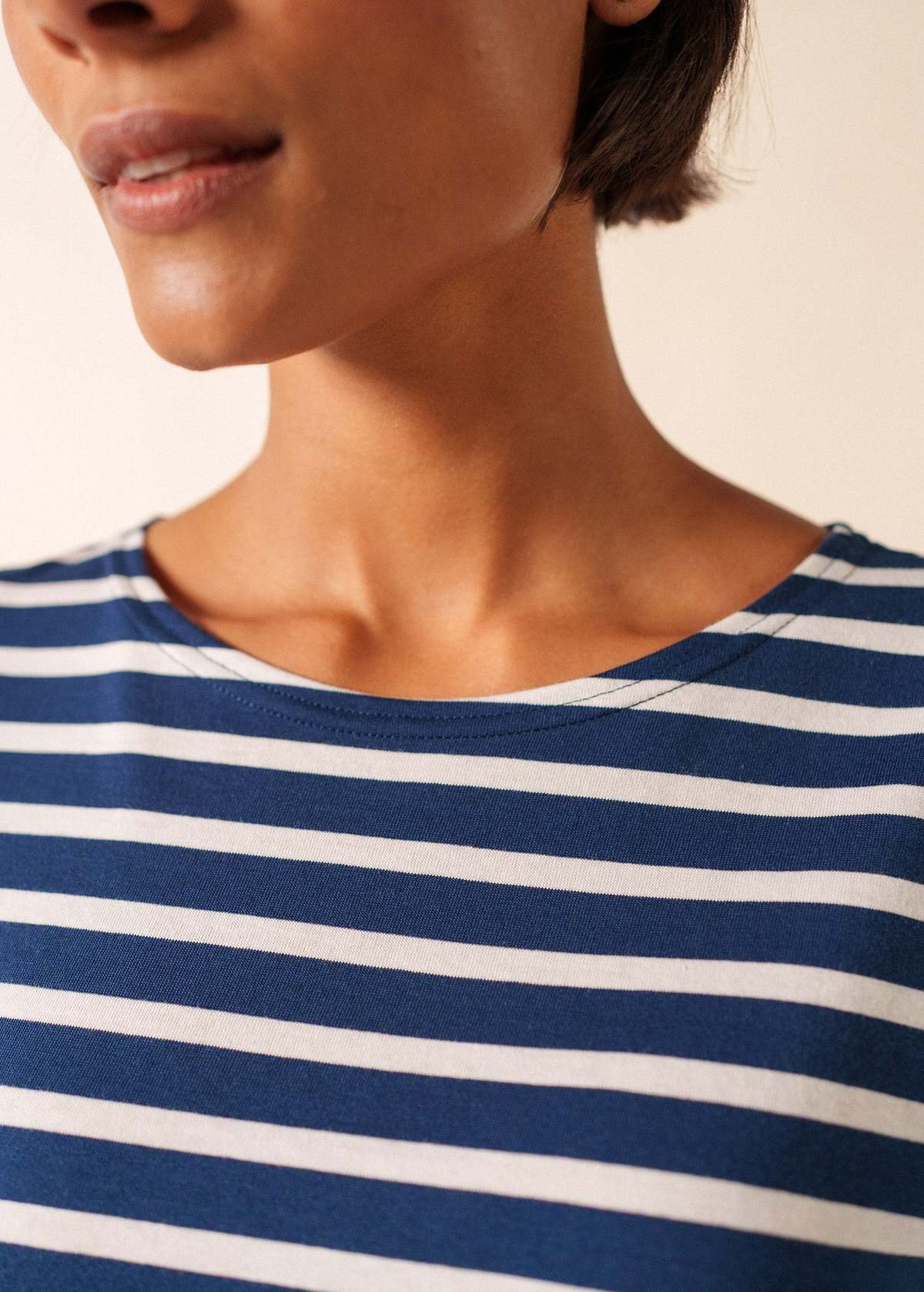 Saint James Levant Modern Breton Shirt - Navy/White - Image 9 of 10