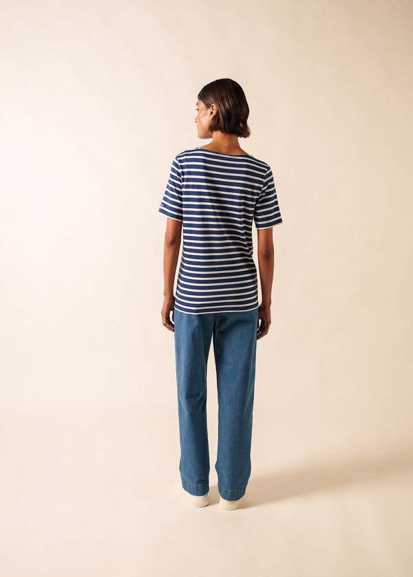 Saint James Levant Modern Breton Shirt - Navy/White