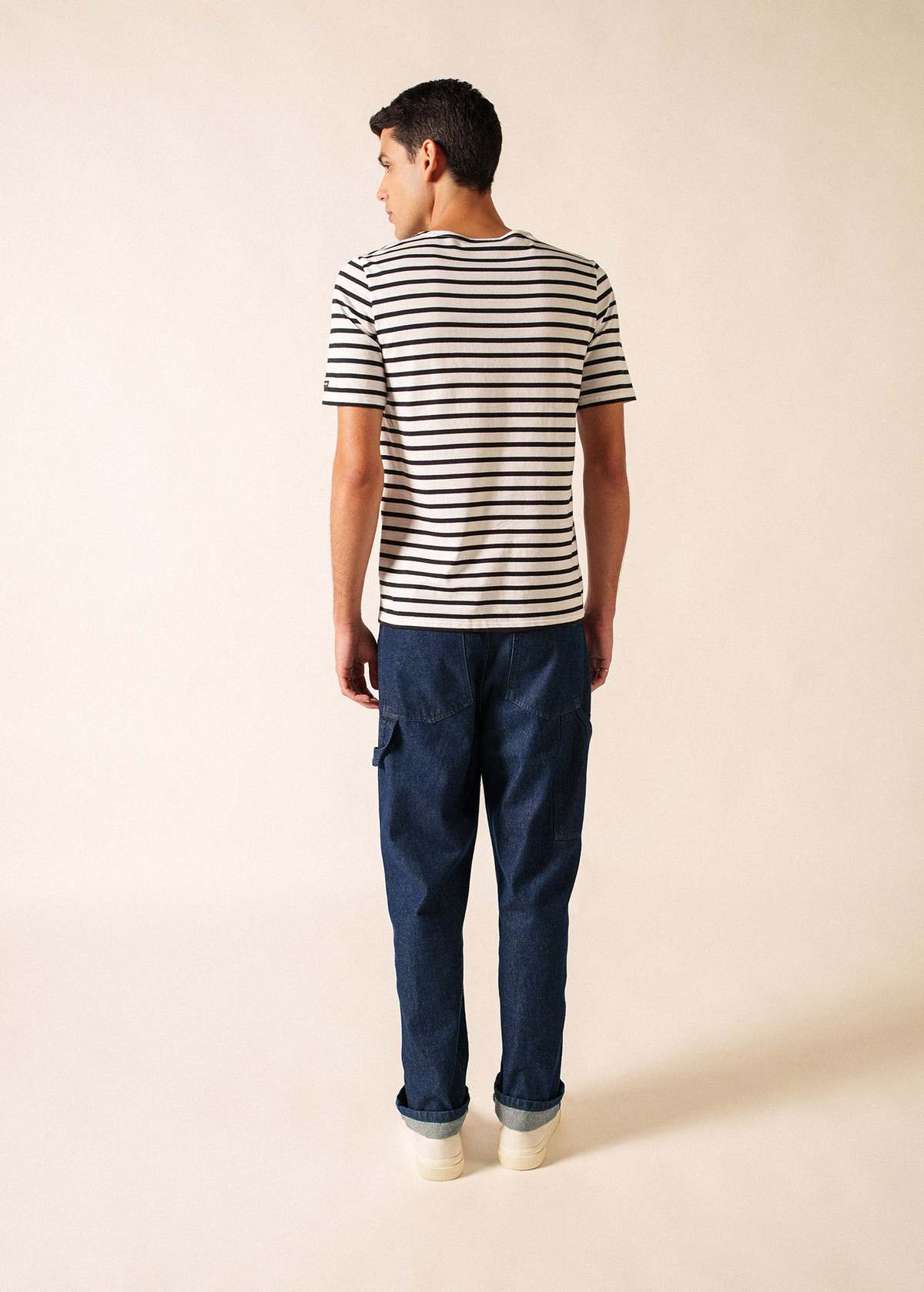 Saint James Levant Modern Breton Shirt - White/Black - Image 4 of 10