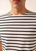 Saint James Levant Modern Breton Shirt - White/Black - Thumbnail 9