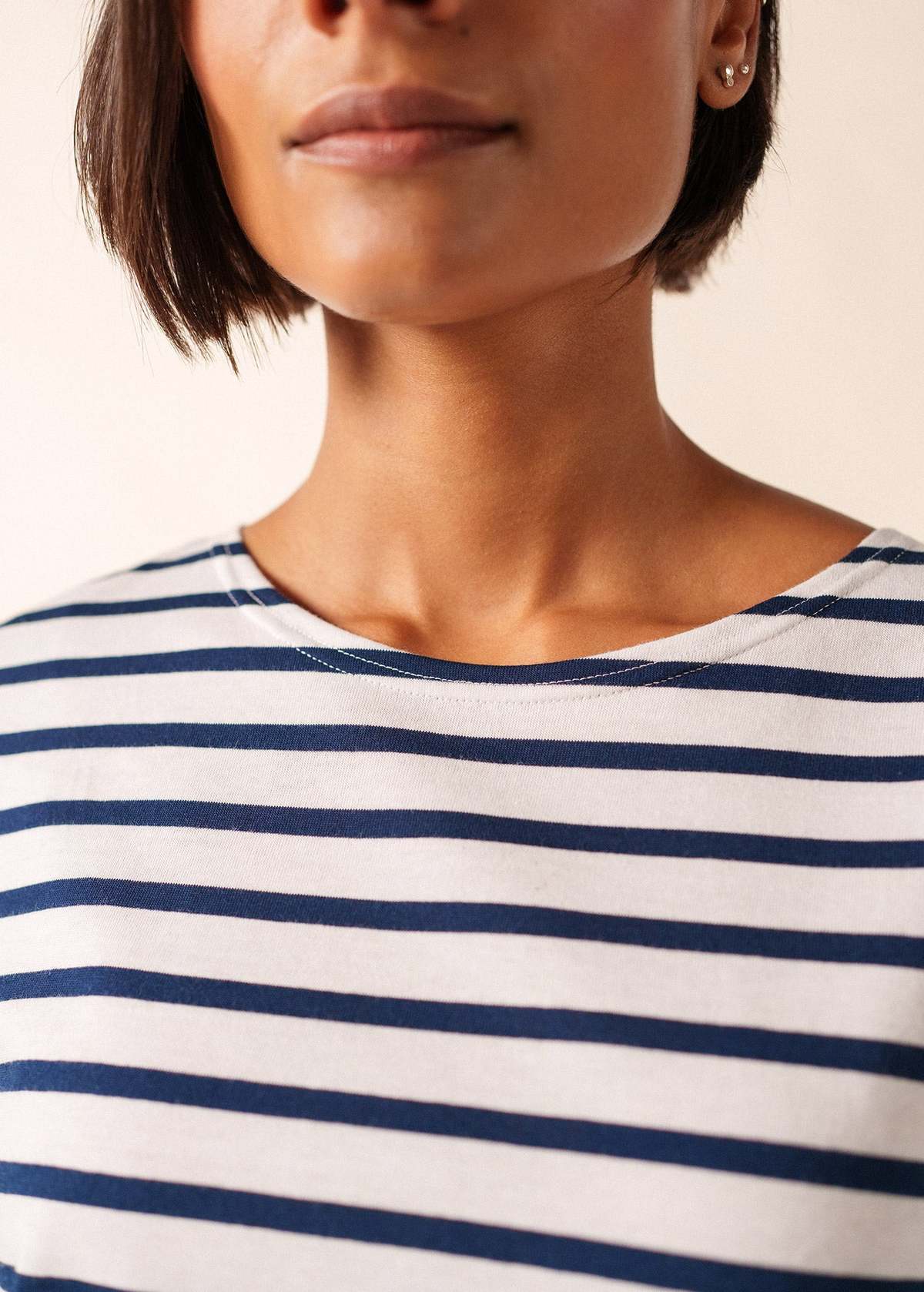 Saint James Levant Modern Breton Shirt - White/Navy - Image 7 of 10
