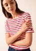Saint James Levant Modern Breton Shirt - White/Red - Thumbnail 1