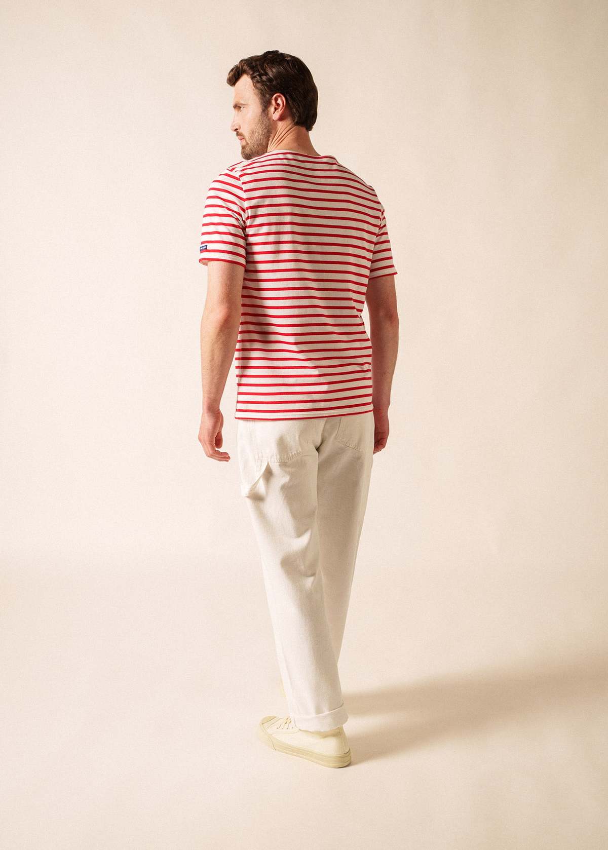 Saint James Levant Modern Breton Shirt - White/Red - Image 4 of 10
