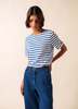 Saint James Levant Modern Breton Shirt - White/Royal Blue - Thumbnail 2