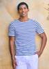 Saint James Levant Modern Breton Shirt - White/Royal Blue - Thumbnail 3
