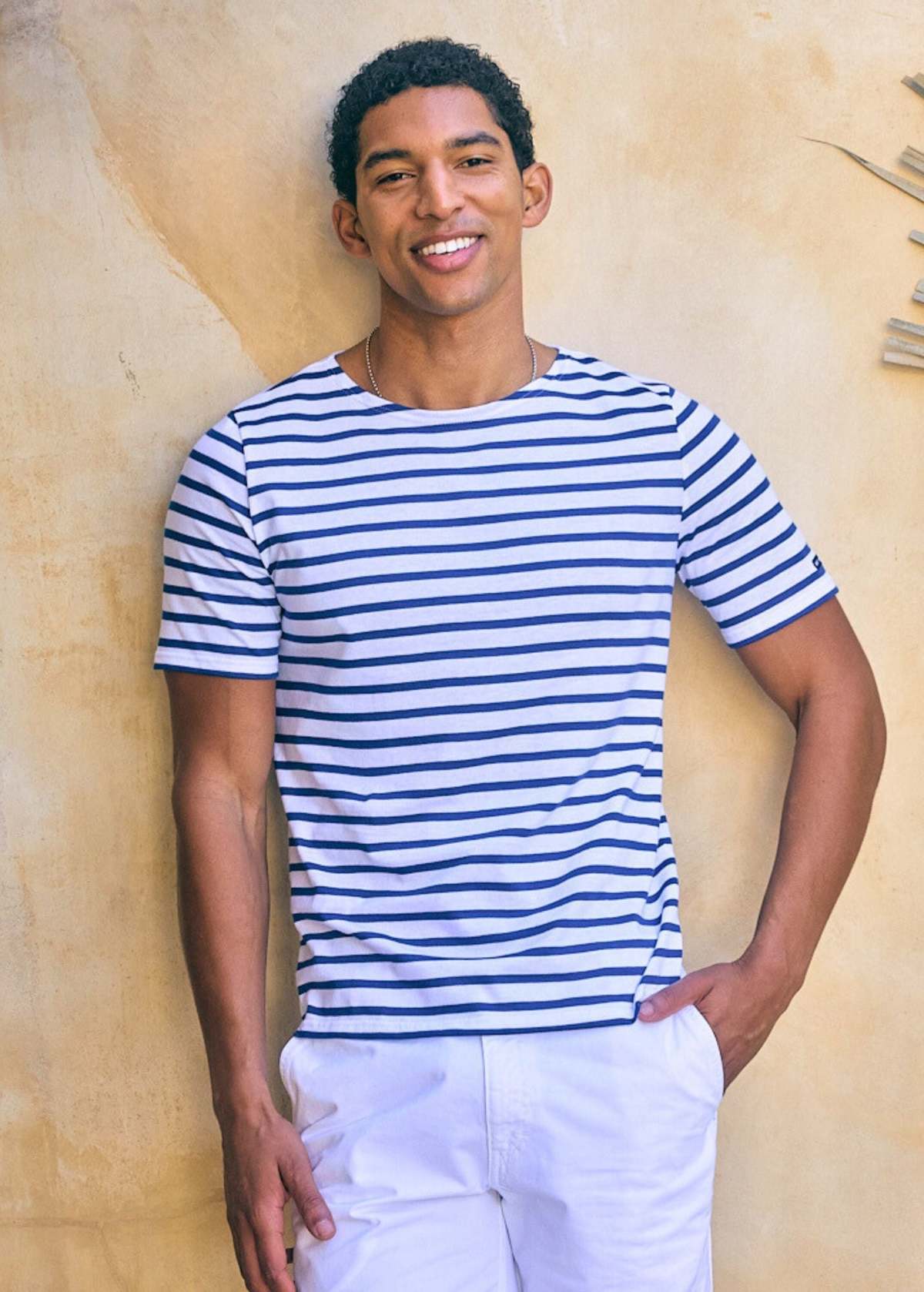 Saint James Levant Modern Breton Shirt - White/Royal Blue - Image 3 of 15