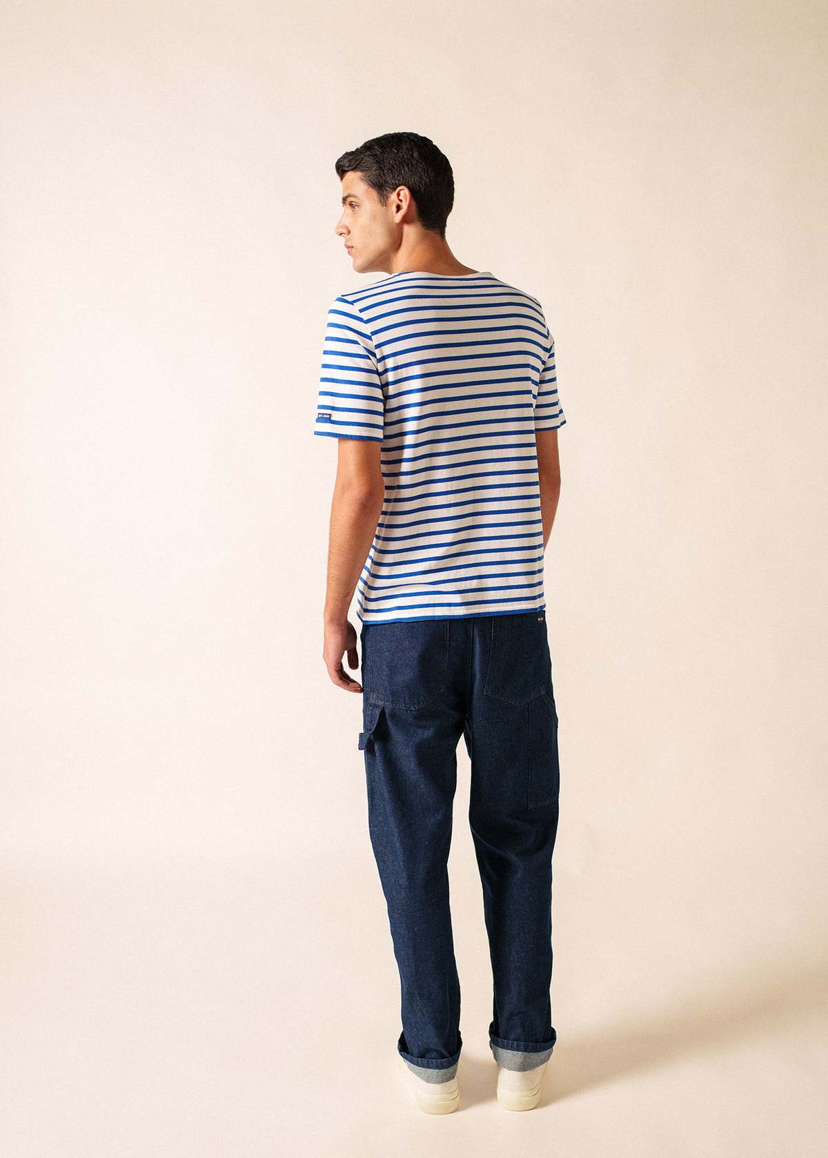 Saint James Levant Modern Breton Shirt - White/Royal Blue - Image 5 of 15