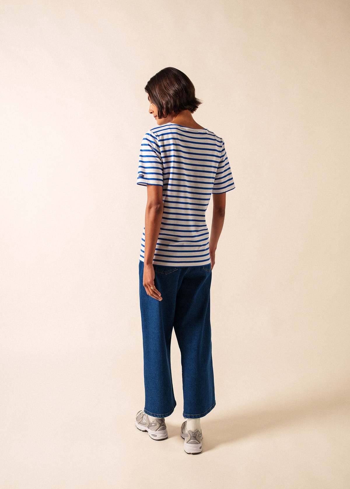 Saint James Levant Modern Breton Shirt - White/Royal Blue - Image 6 of 15