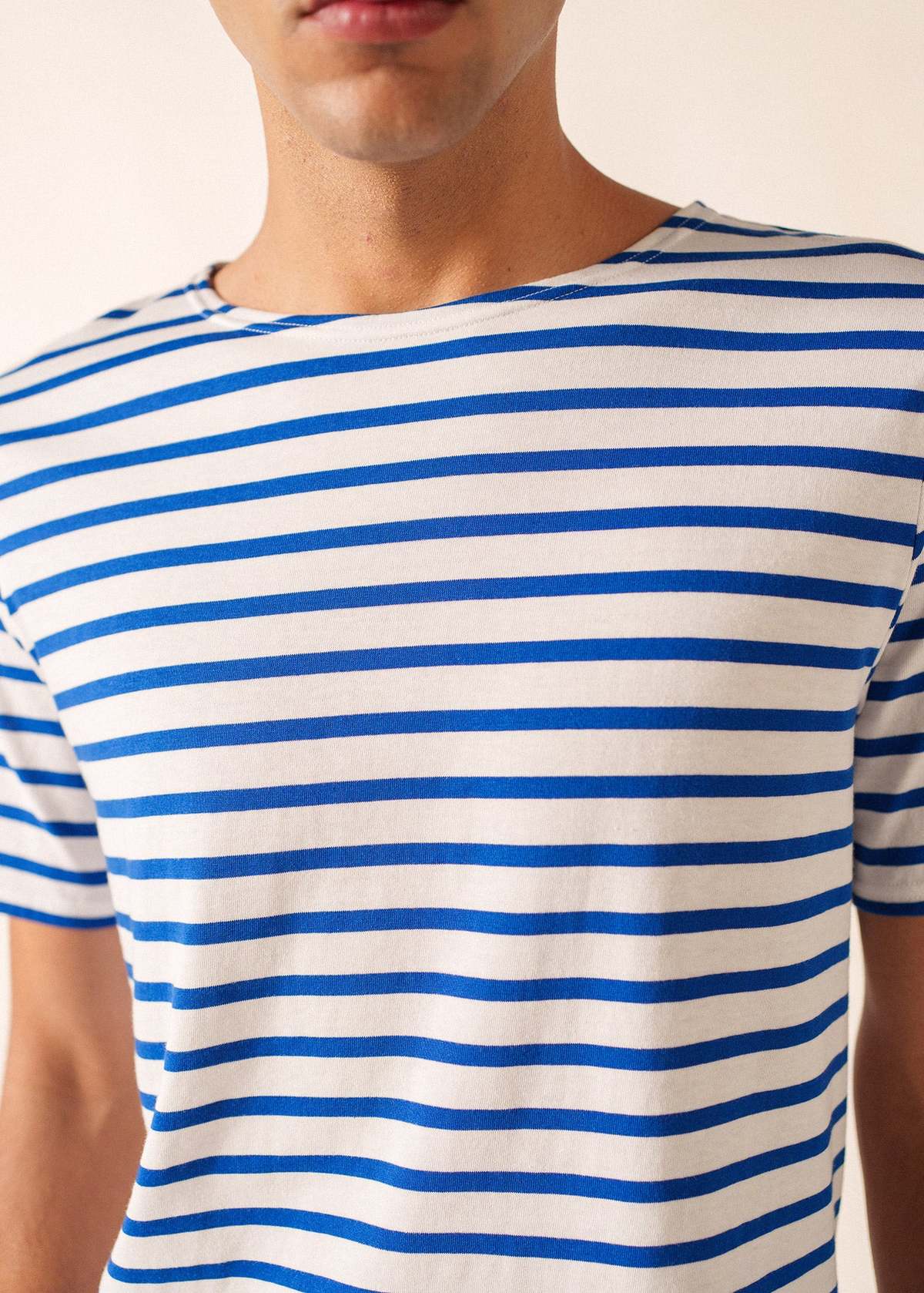 Saint James Levant Modern Breton Shirt - White/Royal Blue - Image 12 of 15