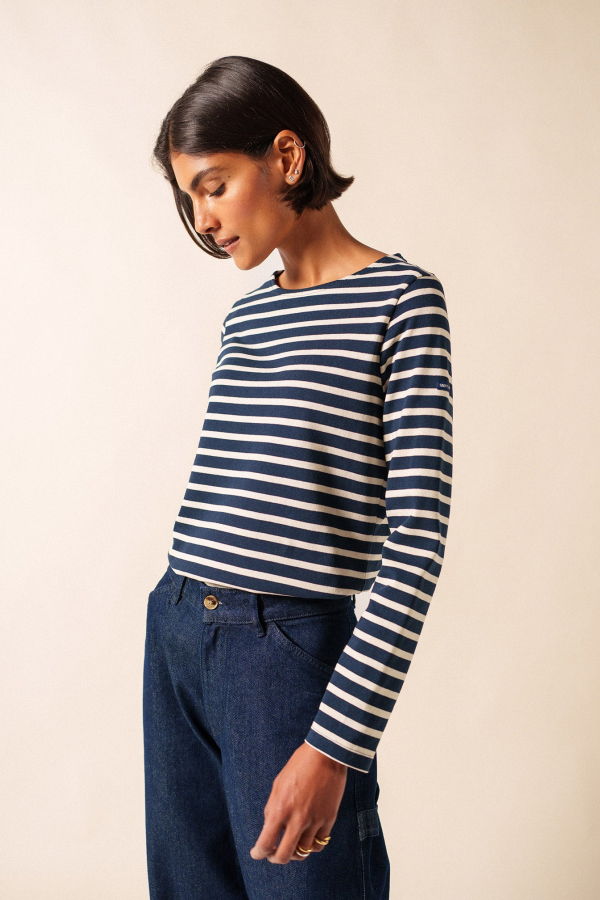 Saint James Meridame II Breton Shirt - Navy/Ecru