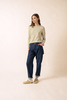 Saint James Meridame II Breton Shirt - White/Sage Olive - Thumbnail 1