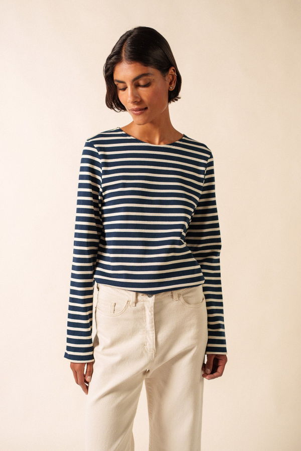 Saint James Meridien Moderne Breton Shirt - Navy/Ecru