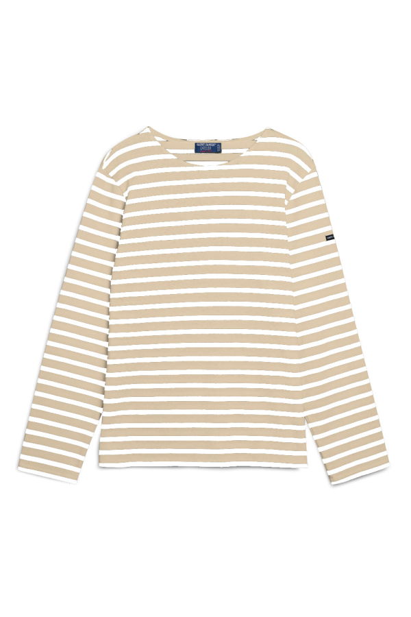 Saint James Meridien Moderne Breton Shirt - Oatmeal/White