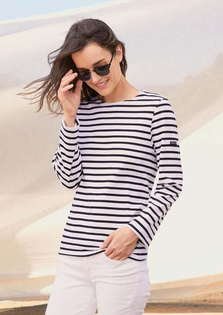 Nanamica COOLMAX St Jersey L/S Tee - Ecru/White | Garmentory