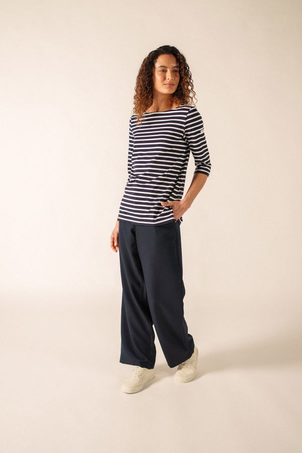 Saint James Phare Anti-UV Striped Tunic - Navy/White