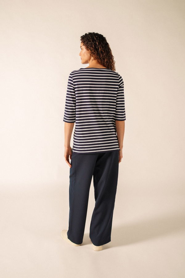 Saint James Phare Anti-UV Striped Tunic - Navy/White