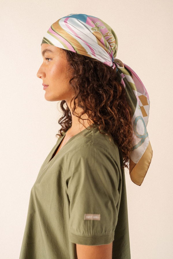 Saint James USA Seabed Print Square Scarf - Accalmie