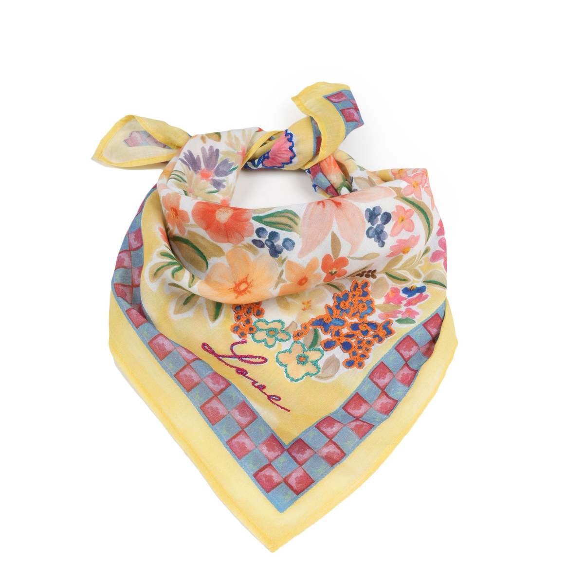 Vismaya Bloom With Grace And Love Bandana - Yellow - Image 1 of 12