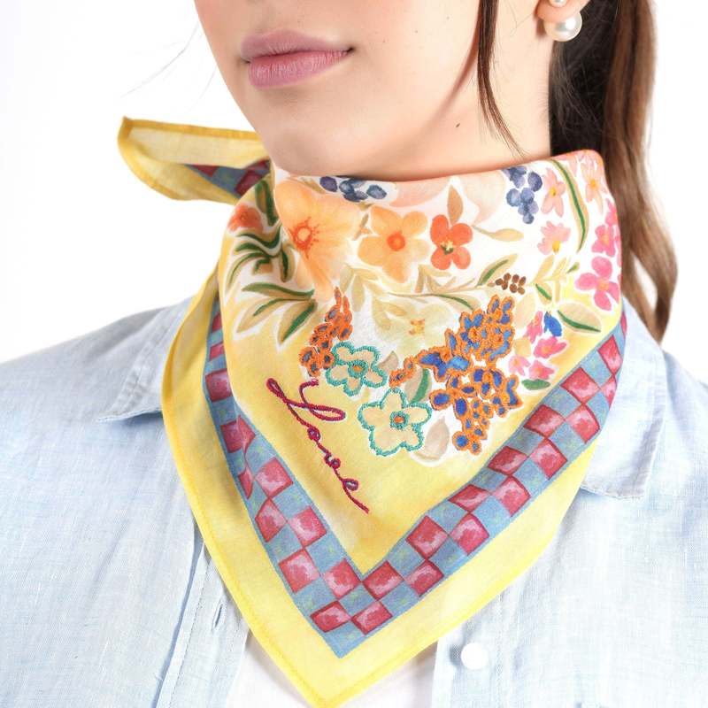 Vismaya Bloom With Grace And Love Bandana - Yellow