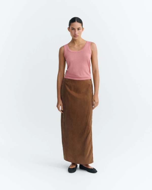 Thinking MU Cupro Skirt - Brown