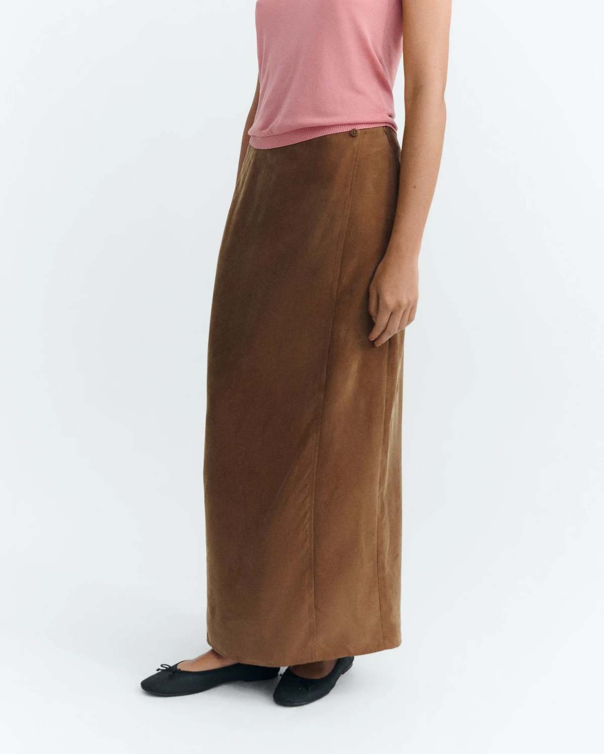 Thinking MU Cupro Skirt - Brown - Image 2 of 6