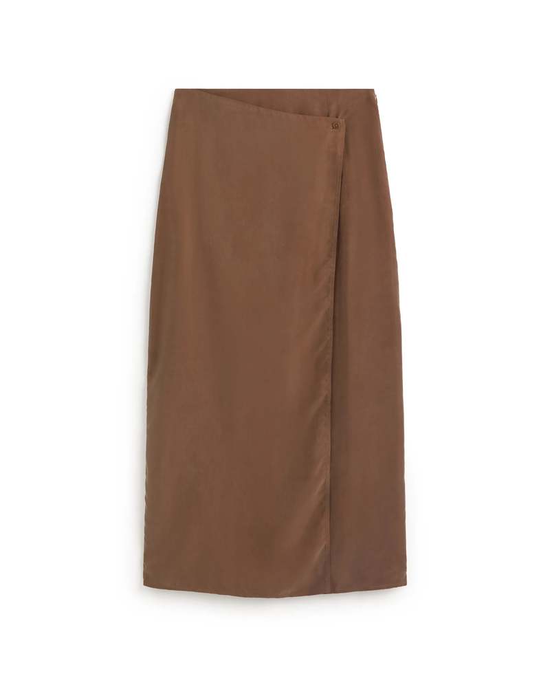 Thinking MU Cupro Skirt - Brown