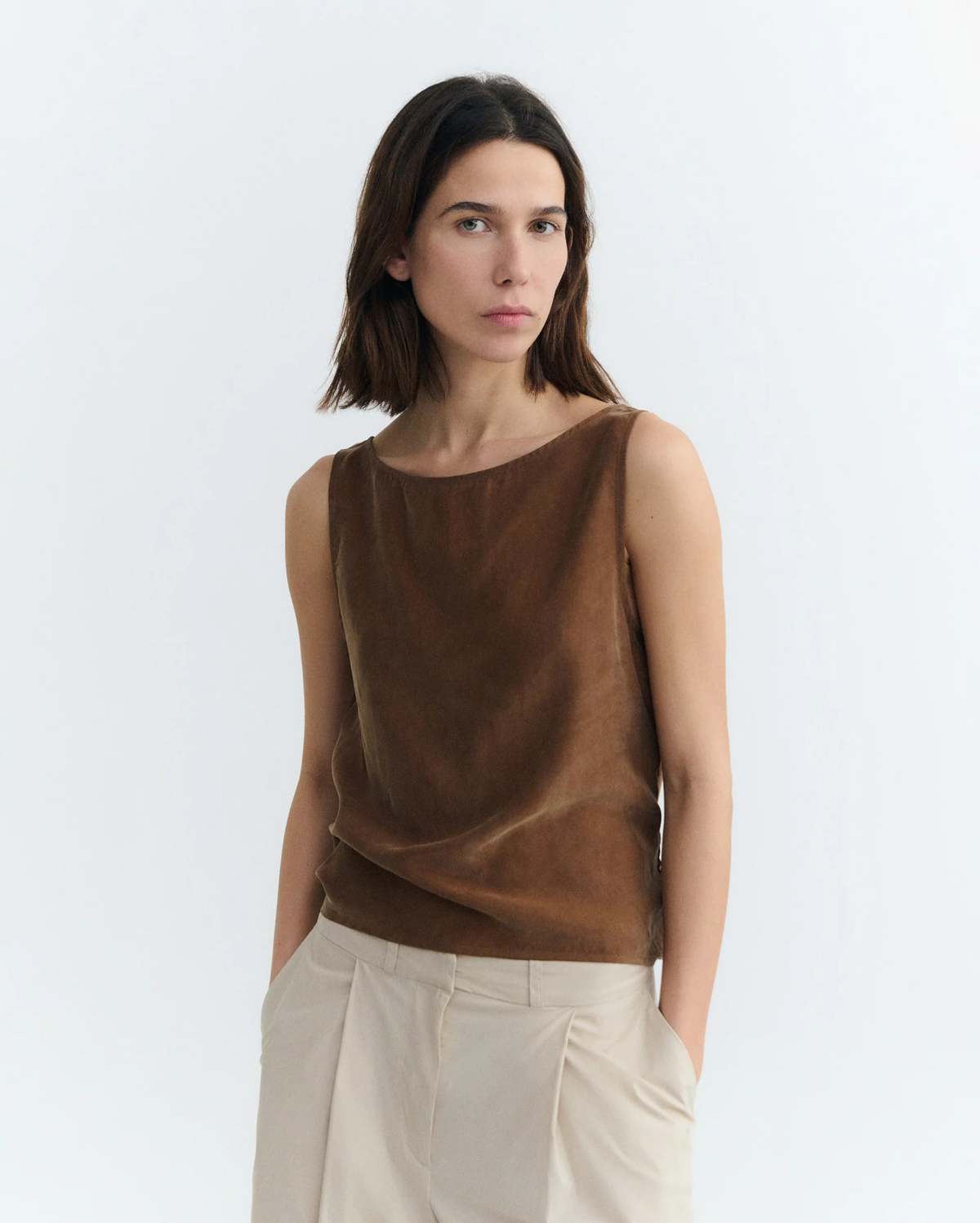 Thinking MU Cupro Top with Bow - Image 1 of 6