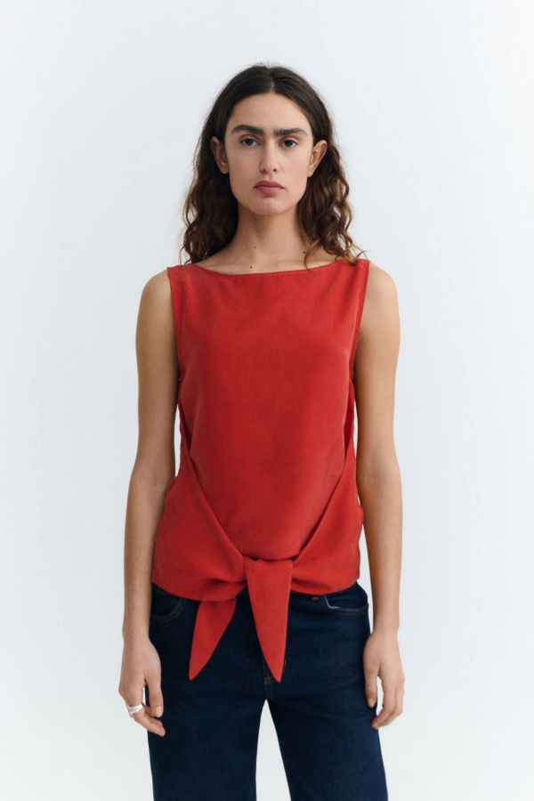 Thinking MU Cupro Top w/ Bow