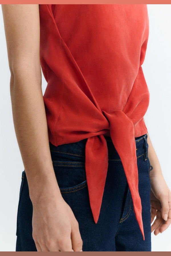 Thinking MU Cupro Top w/ Bow
