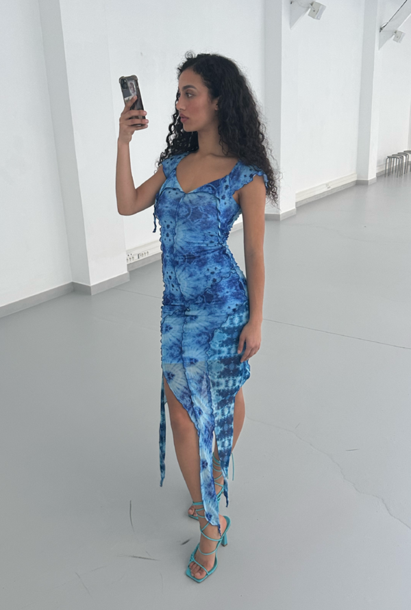 saemdi mesh dress INDIGO MESH DRESS