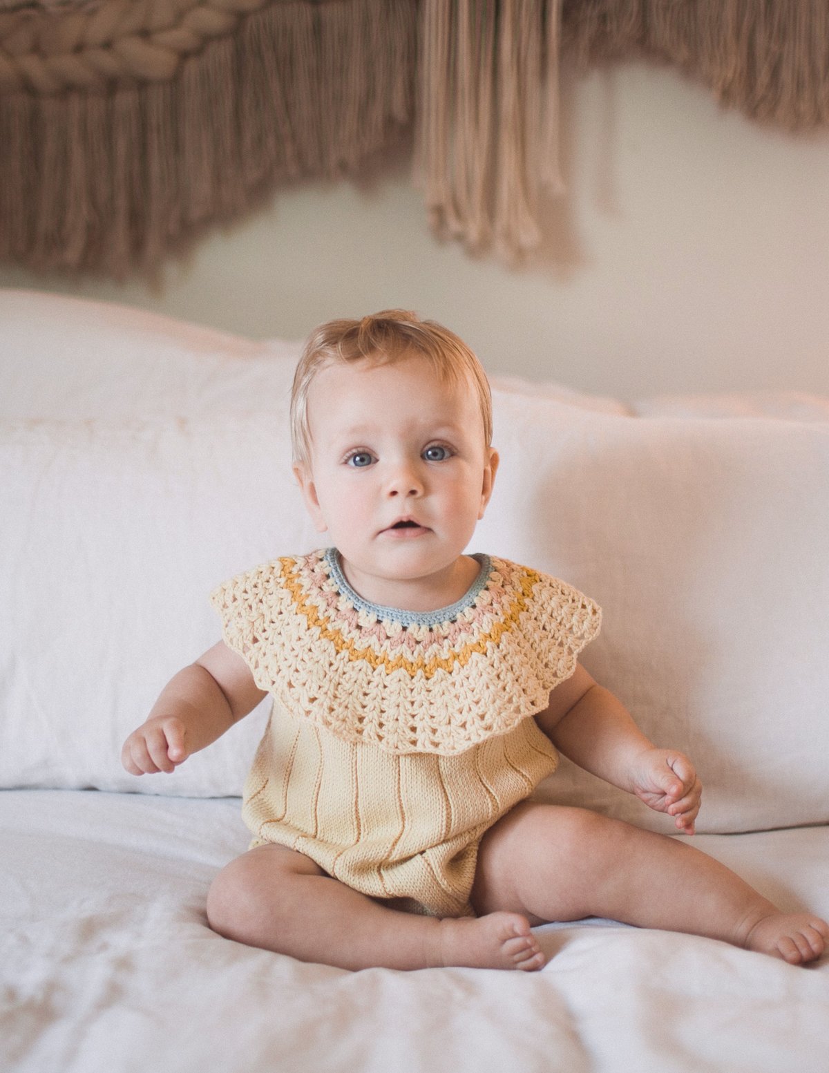 ボトムス misha&puff  Popcorn Romper Misha & Puff Popcorn Romper - Straw – Casp Baby Mommy & Me