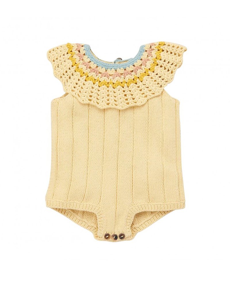 kids Misha & Puff Misha and Puff Vivian Romper - Buttercream
